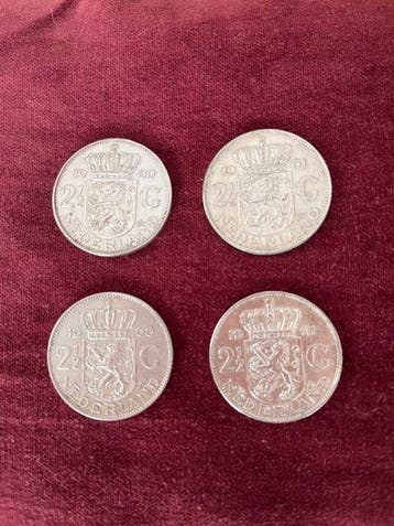 Nederland. Juliana. 2 1/2 Gulden 1960, 1961 (4 stuks)