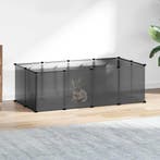vidaXL Dierenhok klein 144x74x46,5 cm polypropeen en staal, Verzenden, Nieuw