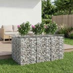 vidaXL Gabion Verhoogd Bed 2 pcs Zilverkleurig, Verzenden, Nieuw, IJzer
