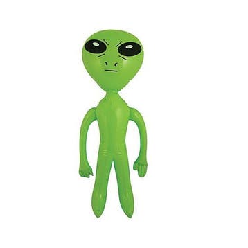 Opblaas alien groen - Opblaas decoratie, Verzenden, Nieuw