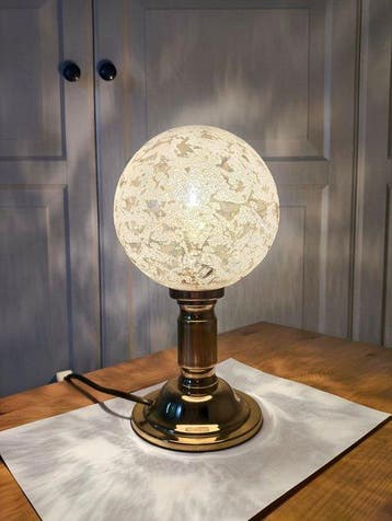 Globe tafellamp - Messing, Glas