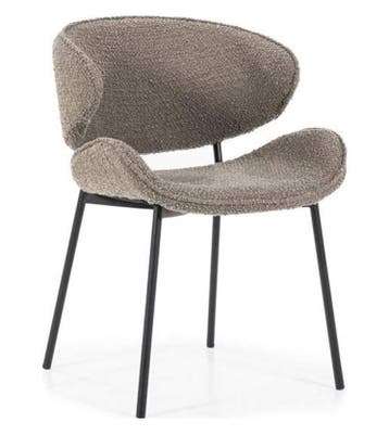 Stoel Tess - Bruin Spark - 95735 - eetkamerstoelen, Nieuw, Stof