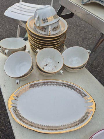 C.G. de Limoges - Koffieservies (12) - Porselein - Limoges