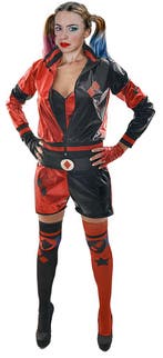 Harley Quinn kostuum volwassen rood/zwart, Kleding | Dames, Carnavalskleding en Feestkleding, Ophalen of Verzenden, Nieuw