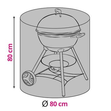 BBQ hoes | Rond | Ø 80 x 80 cm (PP, Grijs), Verzenden, Nieuw