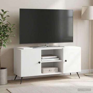 vidaXL TV-kast Wit 102 x 34,5 x 50 cm Bewerkt hout, Minder dan 50 cm, Verzenden, Nieuw, Minder dan 100 cm