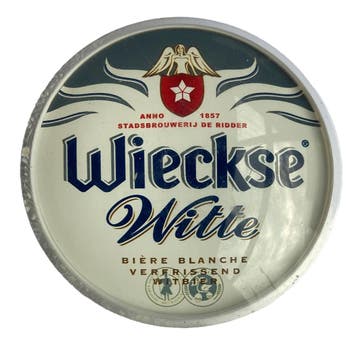 Occasion - Ronde taplens Wieckse witte biere blanche bol 69, Ophalen of Verzenden