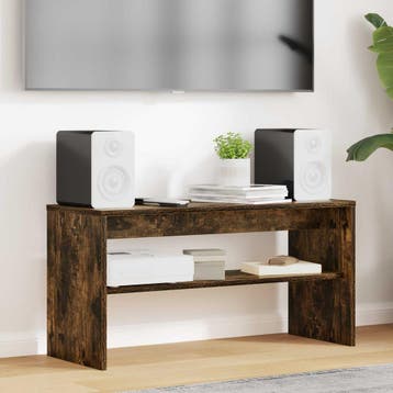 vidaXL TV-kast 80 x 30 x 40 cm Gerookt eiken Bewerkt hout, Minder dan 50 cm, Verzenden, Nieuw, Minder dan 100 cm