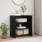 vidaXL Dressoir Zwart 70 x 41 x 75 cm Bewerkt hout, Verzenden, Nieuw, Overige houtsoorten, Minder dan 50 cm