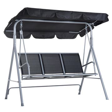 Hollywoodschaukel 3-zits Elegante Tuinschommel Met Dak Metal, Verzenden, Nieuw