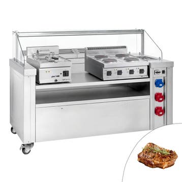 GGM Gastro | Mobiel kookstation - 1600x850mm - hoogte: |, Verzenden, Nieuw in verpakking, Overige typen
