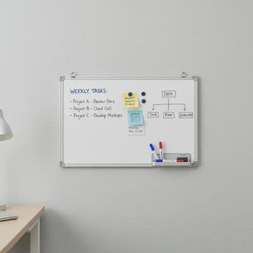 Magnetisch Whiteboard 40x30 cm met Aluminium Frame - Organis, Verzenden, Nieuw