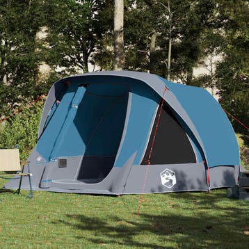 vidaXL Gezinstent 6-persoons waterdicht blauw, Verzenden, Nieuw, Tot en met 2
