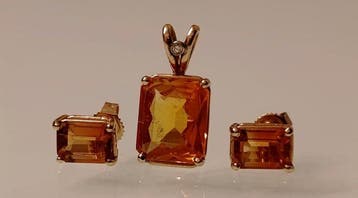 3-delige sieradenset - 14 karaat Geel goud - 5.52ct. tw.