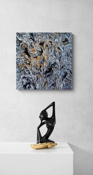 Bruno Cantais - Fusion minérale, Antiek en Kunst, Kunst | Schilderijen | Modern