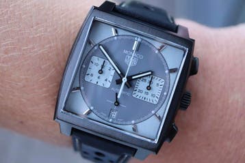 Horloge Tag Heuer Monaco Night Diver limited Nieuw, Overige materialen, Leer, Polshorloge, Nieuw