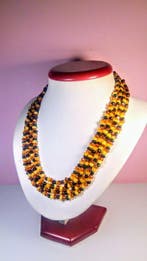 Lange Baltische barnsteenketting - Barnsteen - Unique design