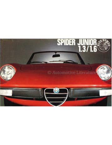 1973 ALFA ROMEO SPIDER JUNIOR 1.3 / 1.6 BROCHURE DUITS, Nieuw, Alfa Romeo, Author