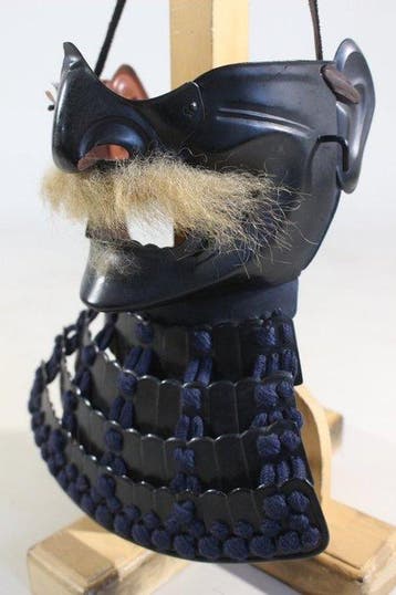 Harnas - Japan - E3-416 : Menpo, Masker van de Samurai Yoroi