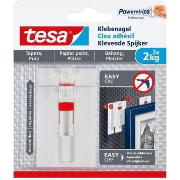 Klevende spijker | Tesa | 2 stuks | 2 kg, Verzenden, Nieuw