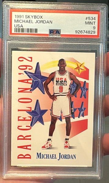1991 Skybox Michael Jordan 534 Graded card - PSA 9 - 1, Nieuw