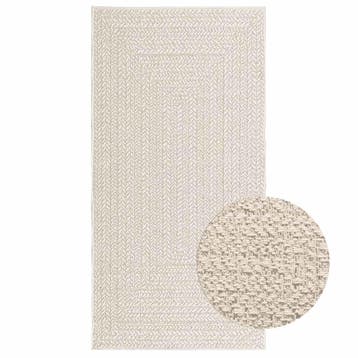 vidaXL Vloerkleed ZIZUR room binnen en buiten 80x150 cm jute, Verzenden, Nieuw, Crème