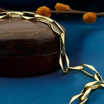 Gouden closed forever armband (Schakelarmband), Ophalen of Verzenden, Gebruikt, Goud, Goud