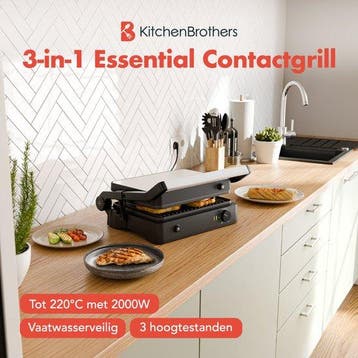 2dekans | KitchenBrothers Contactgrill - Grill Apparaat -, Ophalen of Verzenden, Zo goed als nieuw