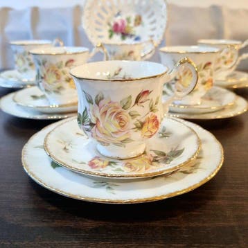 Paragon, MPM - Koffieservies (19) - Peace rose - Porselein -