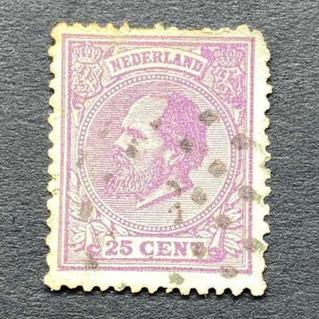 Koning Willem III [N.V.P.H. nr. 0026], Postzegels en Munten, Postzegels | Nederland, Ophalen of Verzenden, Gestempeld