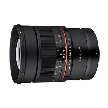 Samyang 85mm f/1.4 MF Nikon Z-mount objectief - Tweedehands, Verzenden, Gebruikt