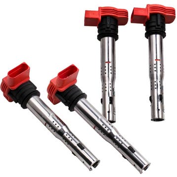 4x Red Coil Pack Set geschikt voor Audi R8 2.0 TFSI/ 2.0T..., Verzenden, Nieuw, Audi