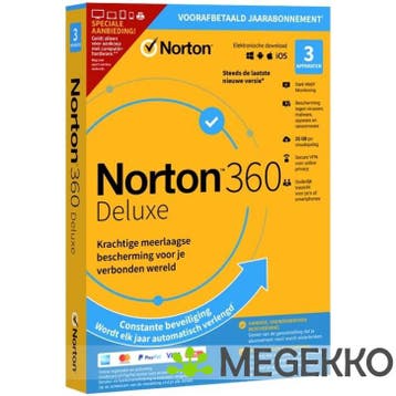 Norton 360 Deluxe, Computers en Software, Antivirus- en Beveiligingssoftware, Verzenden, Nieuw, Norton