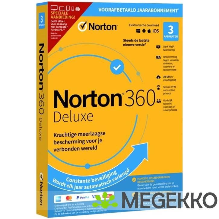 Norton 360 Deluxe, Computers en Software, Antivirus- en Beveiligingssoftware, Nieuw, Verzenden