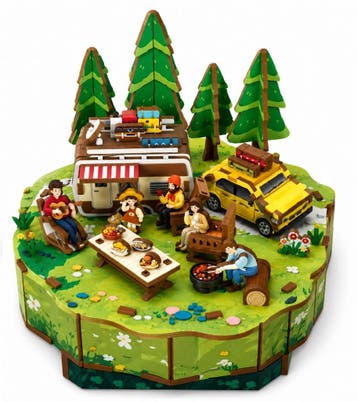 PlayfulMario Travel Outside Camping met muziek 97 onderde..., Verzenden, Nieuw