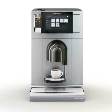 Schaerer Prime verse melk of topping en cacao jong gebruikt, Verzenden, Espresso apparaat, 10 kopjes of meer, Koffiebonen