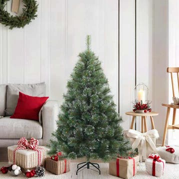 vidaXL Kunst Kerstboom met Geveerde Takken, Sneeuw Bedekt, Verzenden, Nieuw
