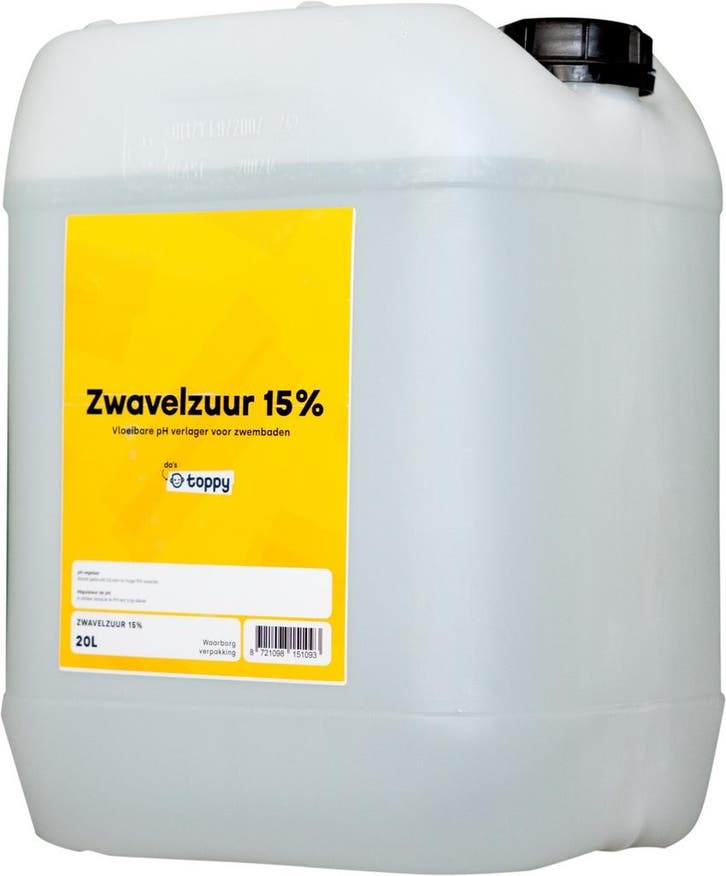 Toppy Zwavelzuur 15% - 20 liter, Tuin en Terras, Zwembad-toebehoren, Nieuw, Verzenden