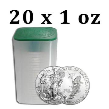 Verenigde Staten. 1 Dollar 20 x 1 oz $1 USD American Silver