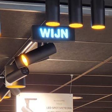 LED-Sign "WIJN", Ophalen of Verzenden