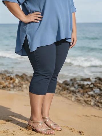 Plus Size Capri Leggings Hoge Taille - Comfortabele Stretch, Kleding | Dames, Grote Maten, Verzenden, Nieuw