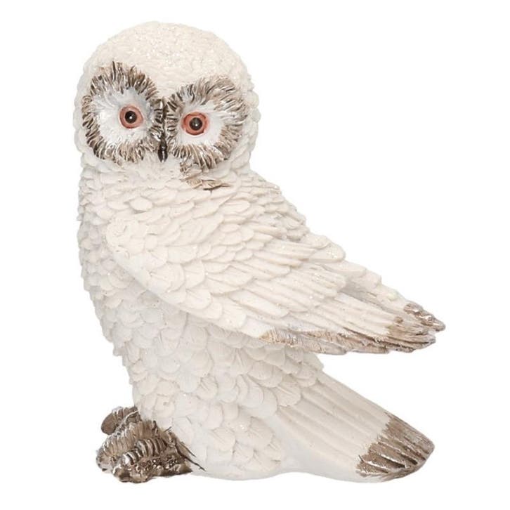 Wit sneeuwuil vogel decoratie beeldje 13 cm - Beeldjes, Verzamelen, Beelden en Beeldjes, Ophalen of Verzenden