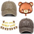 Babyshower set met cap, tiara, sjerp en 2 buttons, Verzenden, Nieuw, Feestartikel, Geboorte of Huwelijk