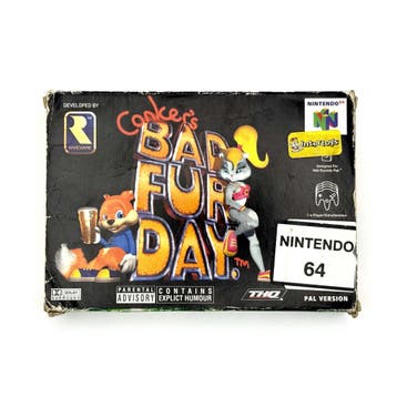 Conkers Bad Fur Day - Nintendo 64 N64 - PAL EUR - CIB, Spelcomputers en Games, Games | Nintendo 64, Ophalen of Verzenden, Zo goed als nieuw