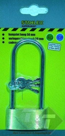 Hangslot Hoog, 50mm, Hoogte 80mm, Breedte 39mm, Dikte 5mm, I, Ophalen of Verzenden, Nieuw