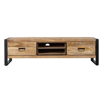 Tv-meubel Mangohout Kelvin 180 cm, Verzenden, Nieuw, Overige houtsoorten, Industriële meubels