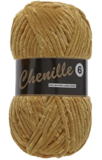 Lammy Yarns Chenille 6 - 520 Goudgeel - Fluweelzacht Garen, Hobby en Vrije tijd, Ophalen of Verzenden, Nieuw