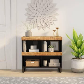 vidaXL Bijzetkast 85x33x75 cm massief mangohout, Minder dan 45 cm, Verzenden, Nieuw, 70 cm of meer