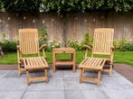 Luxe inklapbare ligstoelen | SET AANBIEDING | DUURZAAM TEAK, Ophalen of Verzenden, Nieuw, Teakhout, Inklapbaar
