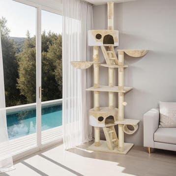 Krabpaal Hansi 260cm - beige / wit, Dieren en Toebehoren, Verzenden, Nieuw